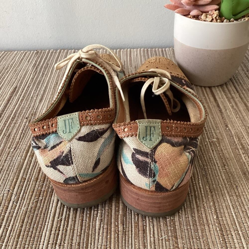 John Fluevog Floral Print Gateway Oxford Lace Up Brogue Shoes 6.5 - Picture 4 of 5